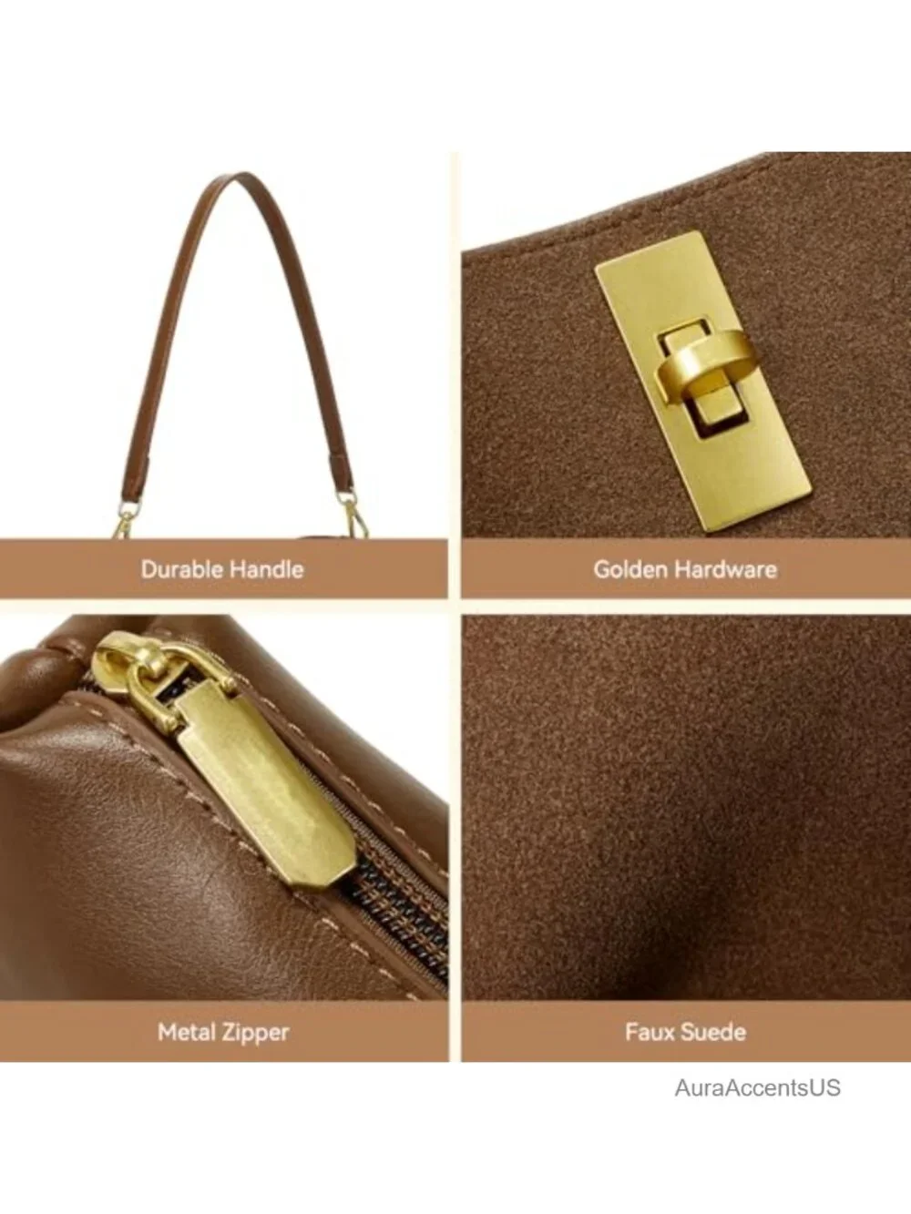 Women's Small Faux Suede Bucket Bag Crossbody Shoulder Purse Hobo Handbag